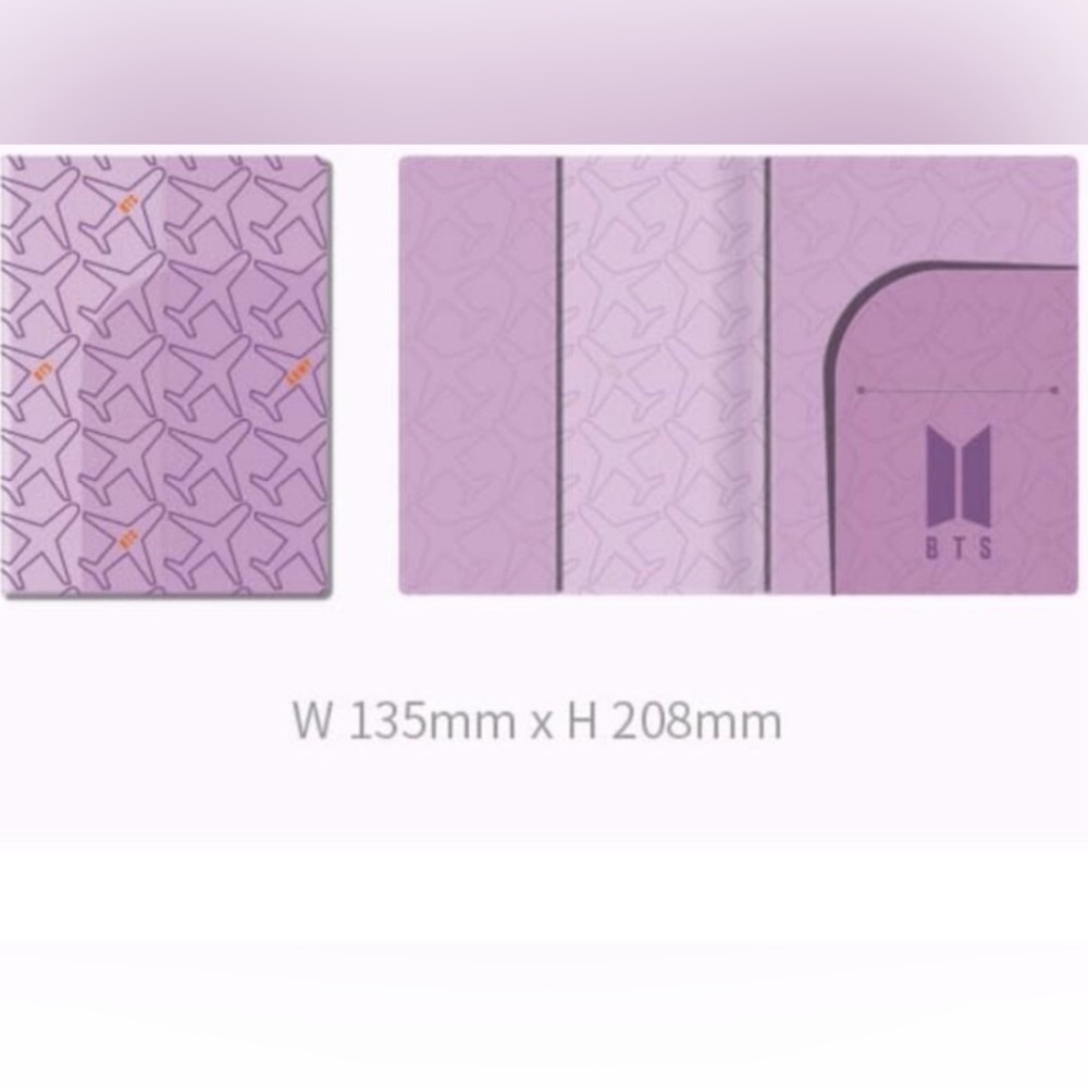 2 BTS travel items- passport cover and luggage tag